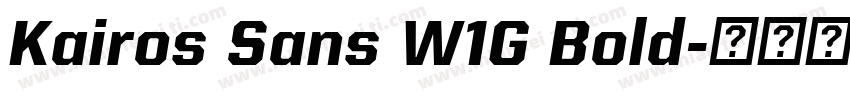 Kairos Sans W1G Bold字体转换